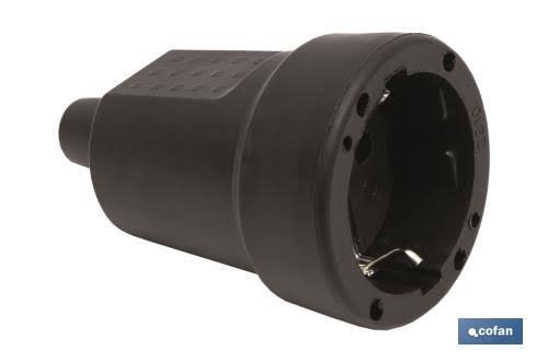 Enchufe Luz Macho Goma 1018-COFAN